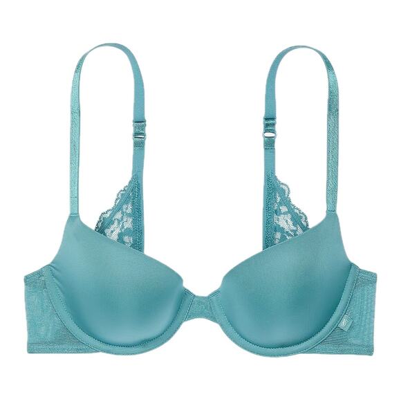 Victoria’s Secret Sexy Tee Lace Back Demi Bra | French Sage Green - 32D - Picture 1 of 6